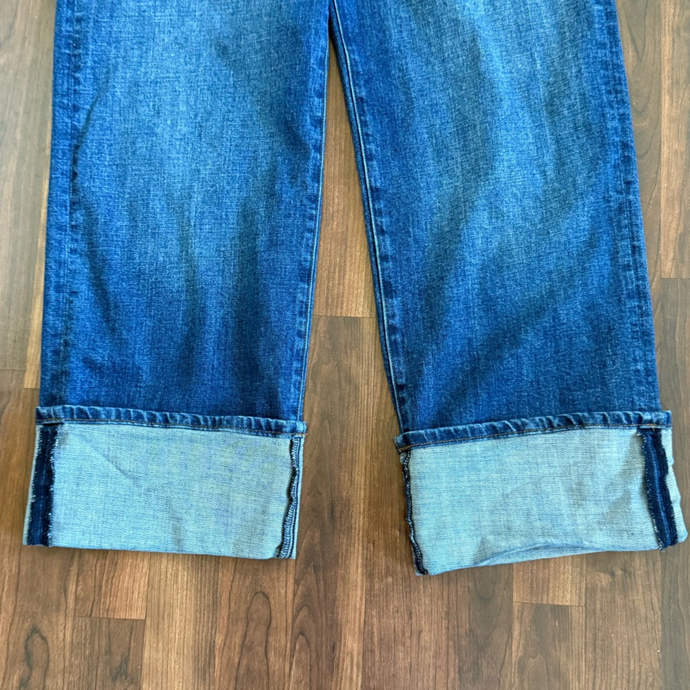 KUT FROM THE KLOTH Sienna Wide Leg Jean Size 12 Cuffed High Rise - Picture 4 of 8